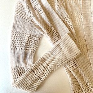 Roxy cardigan, off-white cream beige, size large